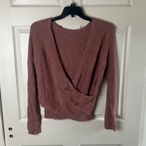 Aerie V-Neck Sweater - Dusty Rose